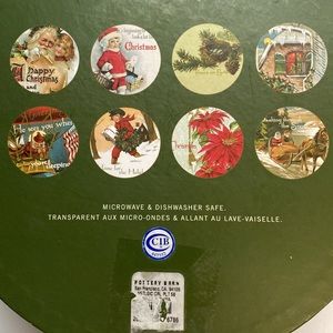 Pottery Barn Nostalgic Carol Tabletop Plates, Eight Vintage Designs New